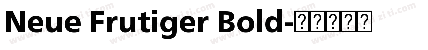 Neue Frutiger Bold字体转换